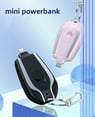 Keychain Portable Charger Key Ring Cell Phone Charger External Fast Charging Power Bank Iphone (random Color)