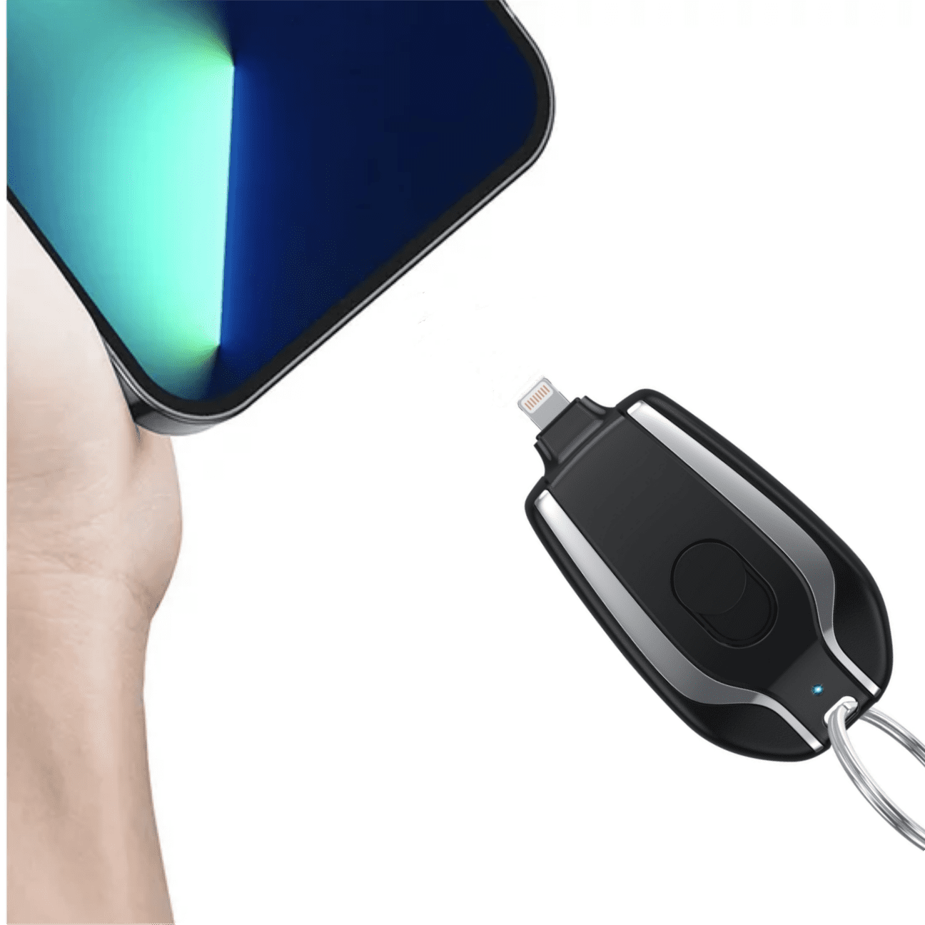 Keychain Portable Charger Key Ring Cell Phone Charger External Fast Charging Power Bank Iphone (random Color)